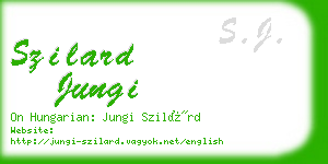 szilard jungi business card